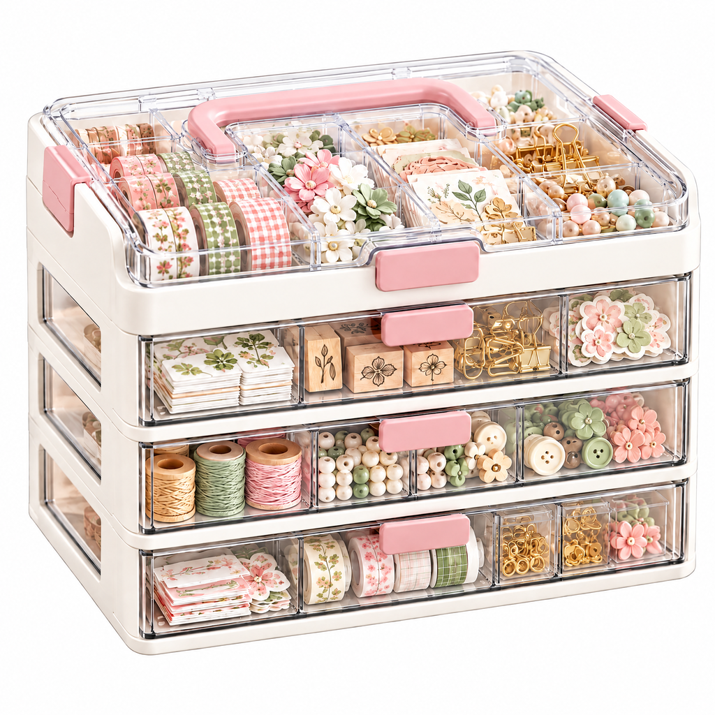 jolvenna™ Clear Craft Supply Storage Box view 4