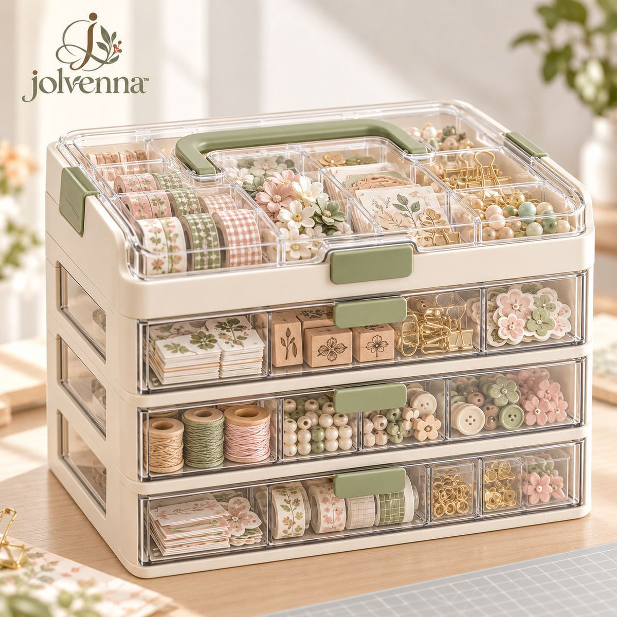 jolvenna™ Clear Craft Supply Storage Box view 5