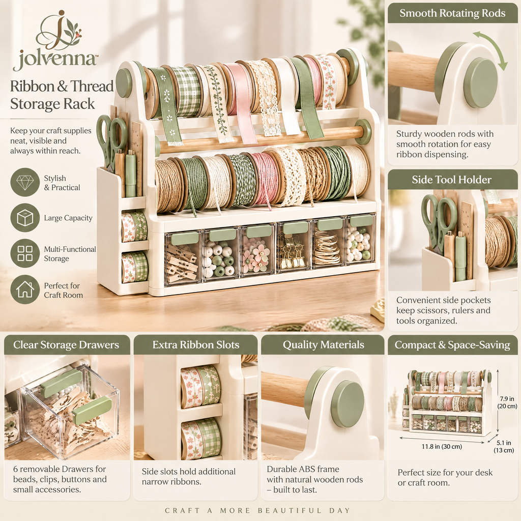 jolvenna™ Ribbon & Thread Storage Rack view 3