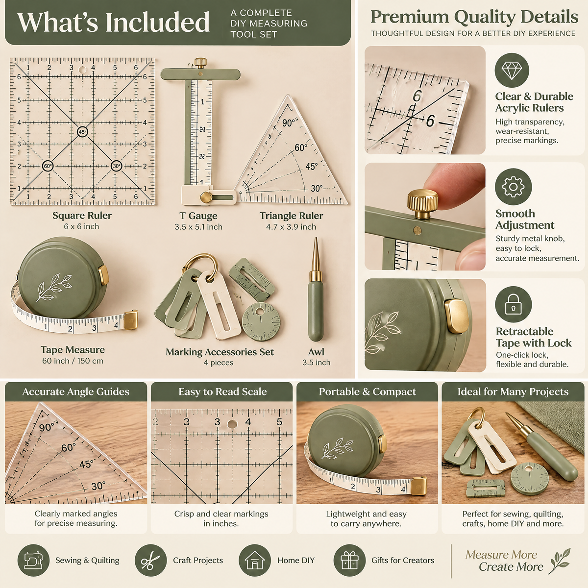 jolvenna™ DIY Measuring Tool Set view 4